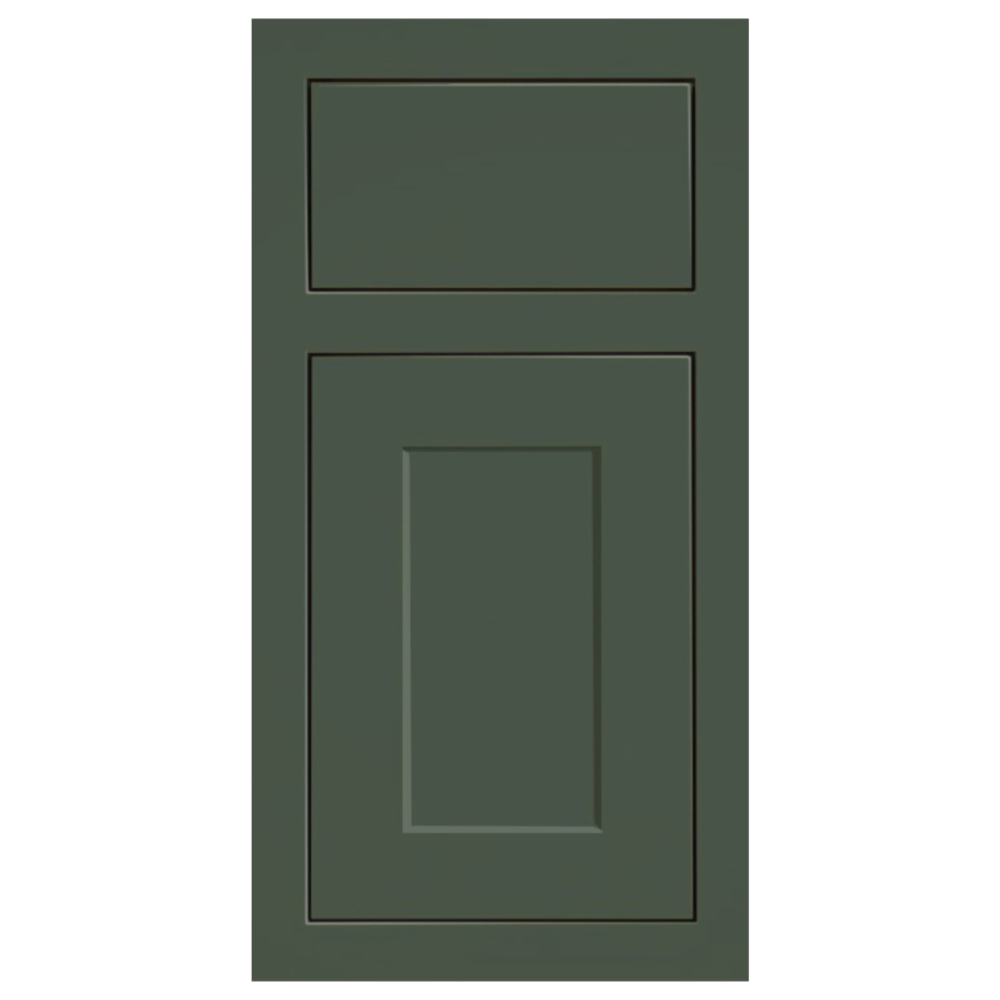 Dark green inset shaker door style