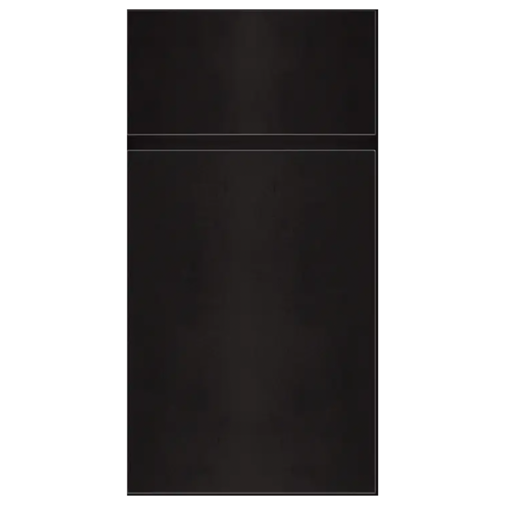 Black painted slab door style Black painted slab door style