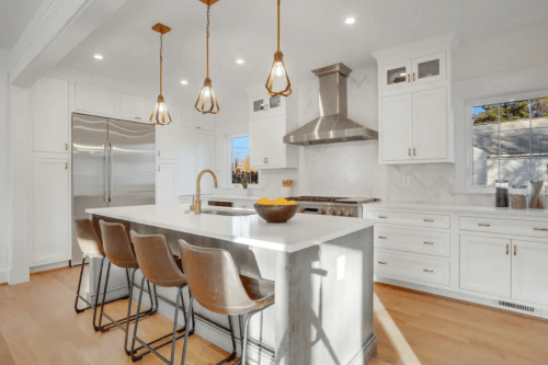 Dreamy High-End White & Gray Inset Kitchen Remodel