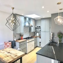 Modern Medium Gray Kitchen with Zenbelly