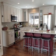 Eden Prairie Minnesota kitchen renovation features CliqStudios Shaker Painted Light Gray cabinets