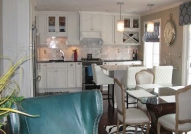 White painted shaker kitchen