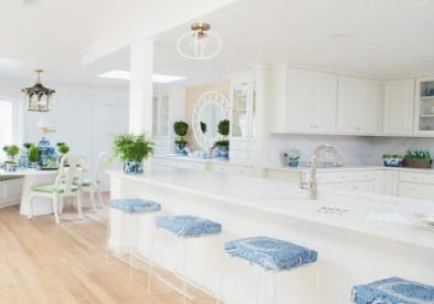 With white paint, skylights, and savvy decorating, interior designer and blogger lightens, brightens, and freshens up her ranch house renovation.