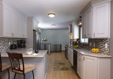 Bright and Traditional Light Gray Kitchen