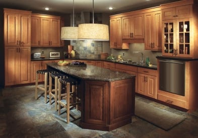 Decorative-maple-caramel-cabinets