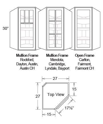 Custom sales corner cabinet