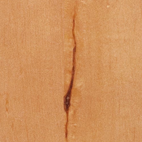 closeup of maple wood showing mineral streak