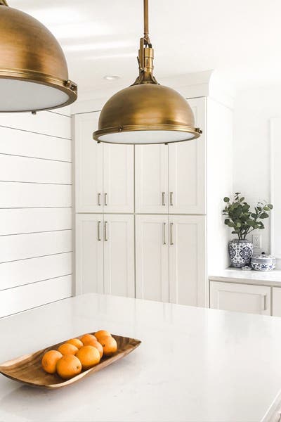 Shaker style pantry cabinets in White