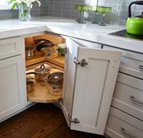 lazy susan increases kitchen cabinets cost