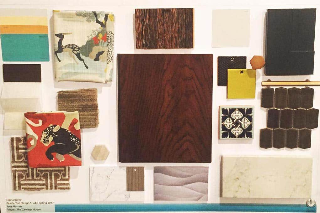 mood board or design board for whole house