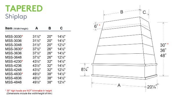 Tapered Shiplap Raw Flat Trim Tapered Shiplap Raw Flat Trim