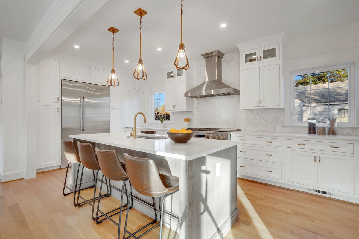 Dreamy High-End White & Gray Inset Kitchen Remodel