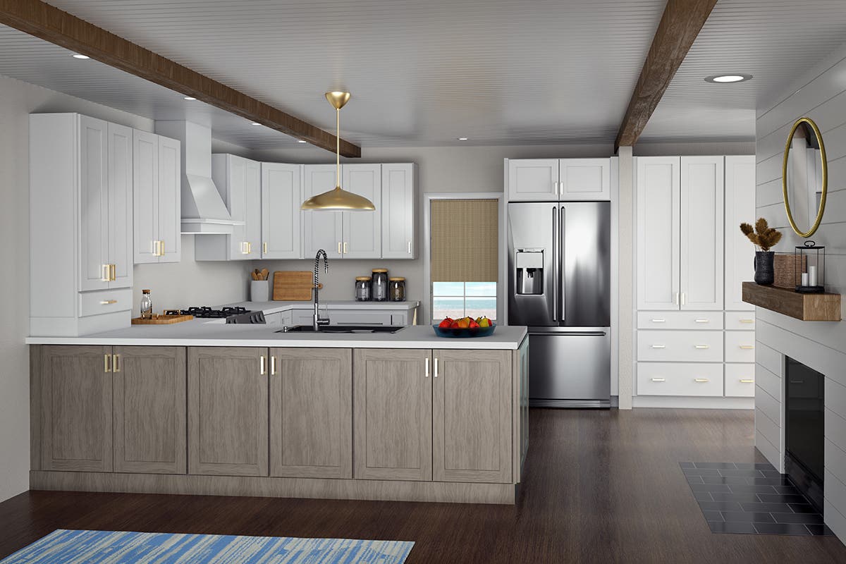 Adrian Maple Sea Salt Custom Kitchen Cabinet Cliqstudios