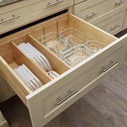 Meet the Multi-Storage Drawer, the ultimate way to reduce kitchen clutter. Dividers keep storage tidy and organized, reducing searches for items that easily buried. Meet the Multi-Storage Drawer, the ultimate way to reduce kitchen clutter. Dividers keep storage tidy and organized, reducing searches for items that easily buried.