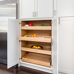 A versatile staple for any kitchen, the Pantry Cabinet takes away the stress of organizing food, cookware and small appliances.