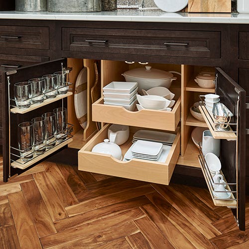 Base pantry pull out cabinet in dark espresso shaker style door Base pantry pull out cabinet in dark espresso shaker style door