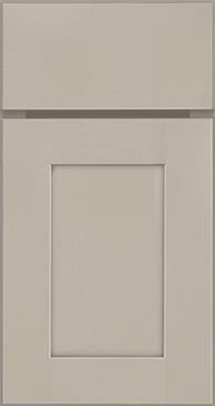 Shaker door style in light taupe brown paint