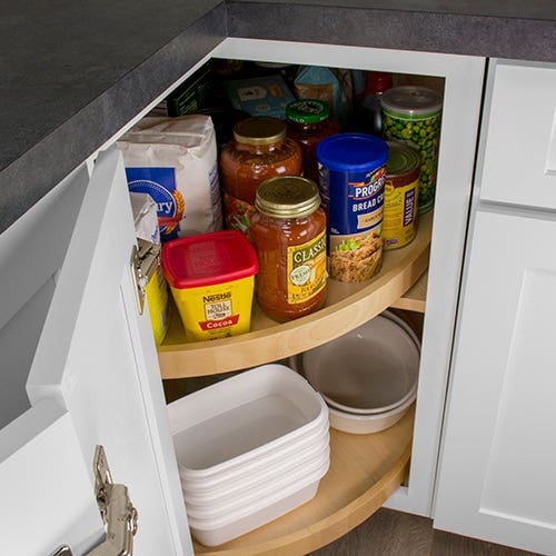 Kitchen Organization: Awkward Corner Cabinets & Lazy Susans 