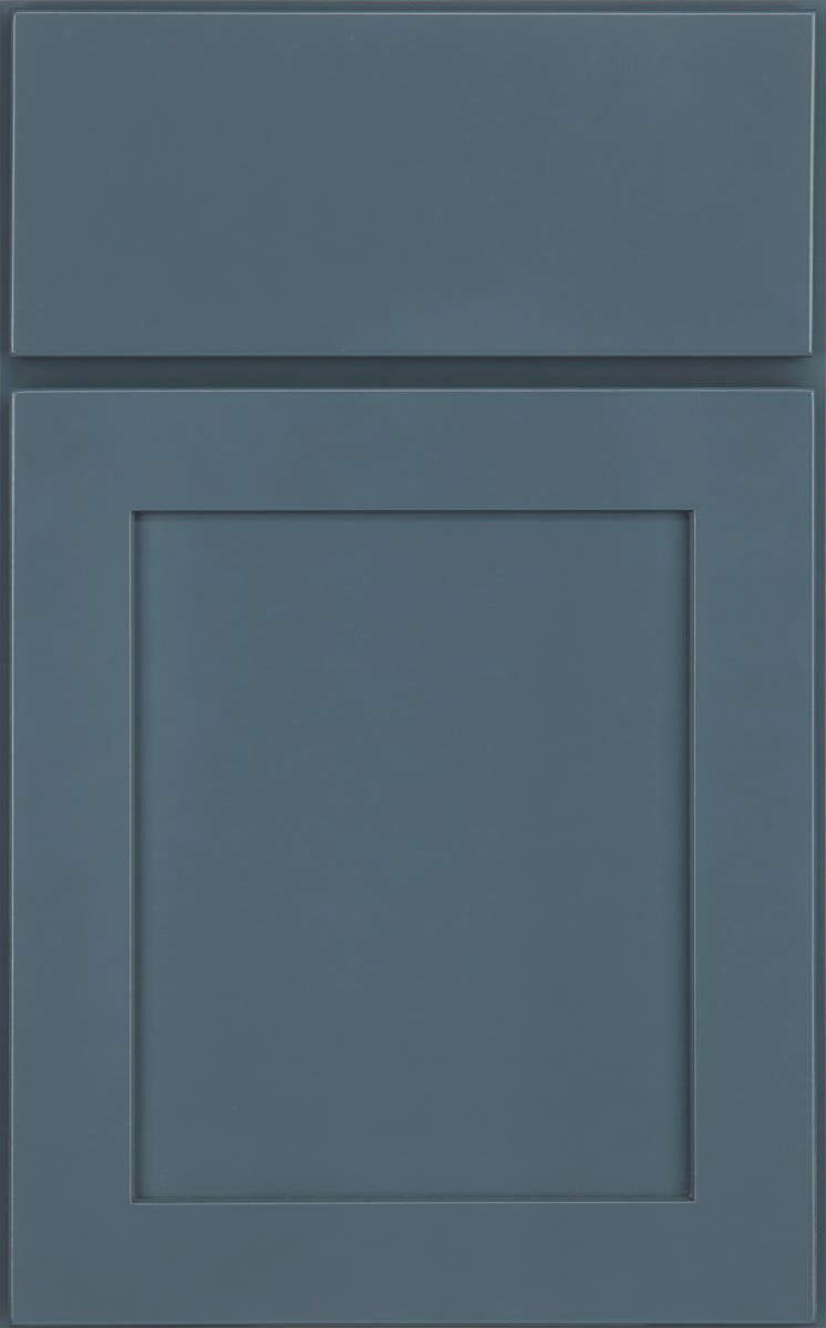 Berkeley shaker cabinet shown in light blue paint called Gale