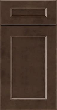 Dark brown shaker kitchen cabinet door style