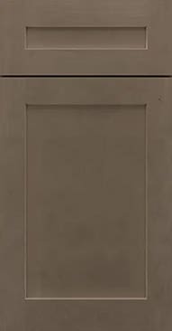 Ash-brown shaker kitchen cabinet door style