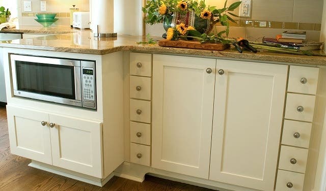 under-counter microwave and spice drawers in white kitchen cabinets under-counter microwave and spice drawers in white kitchen cabinets