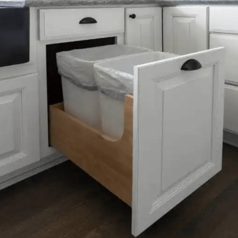 Wastebasket Cabinet Pull-Out Wastebasket Cabinet Pull-Out with two 35-quart trash bins