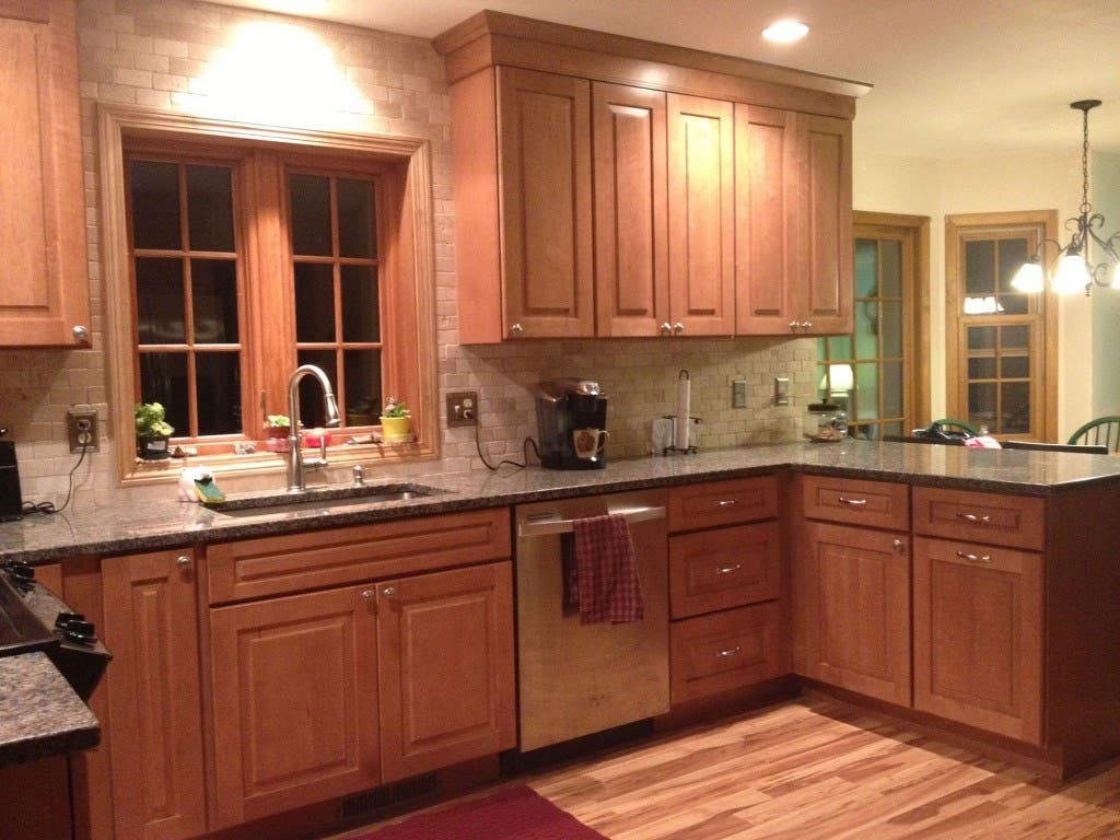 Prospect Connecticut kitchen renovation features CliqStudios medium wood stain cabinets