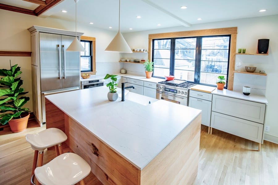 White Kitchen with Island White Kitchen with Island