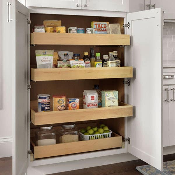 Large Food Pantry Kitchen Cupboard Cabinet Organizer with Wine