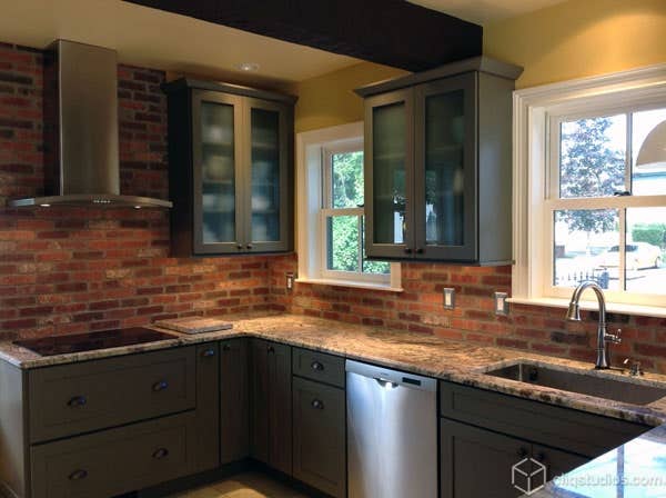 Shaker Kitchen Cabinets in Green sink Shaker Kitchen Cabinets in Green sink