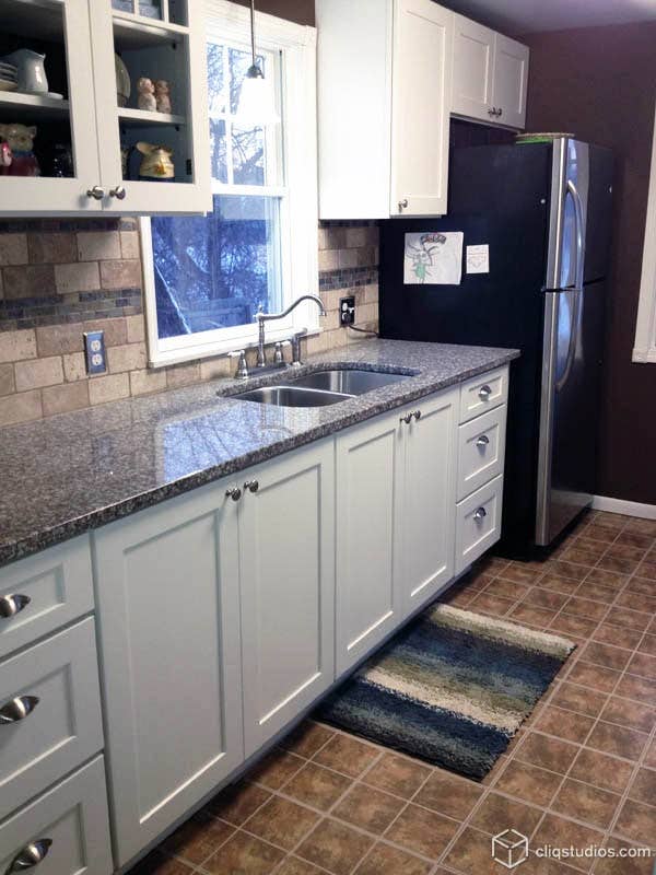 White Kitchen Sink Window and Fridge White Kitchen Sink Window and Fridge