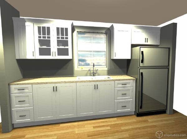White Kitchen Rendering White Kitchen Rendering