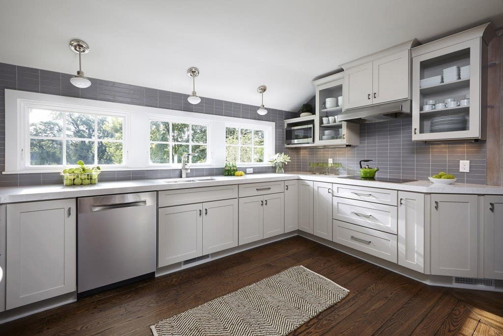 CliqStudios Shaker cabinets in painted medium gray CliqStudios Shaker cabinets in painted medium gray