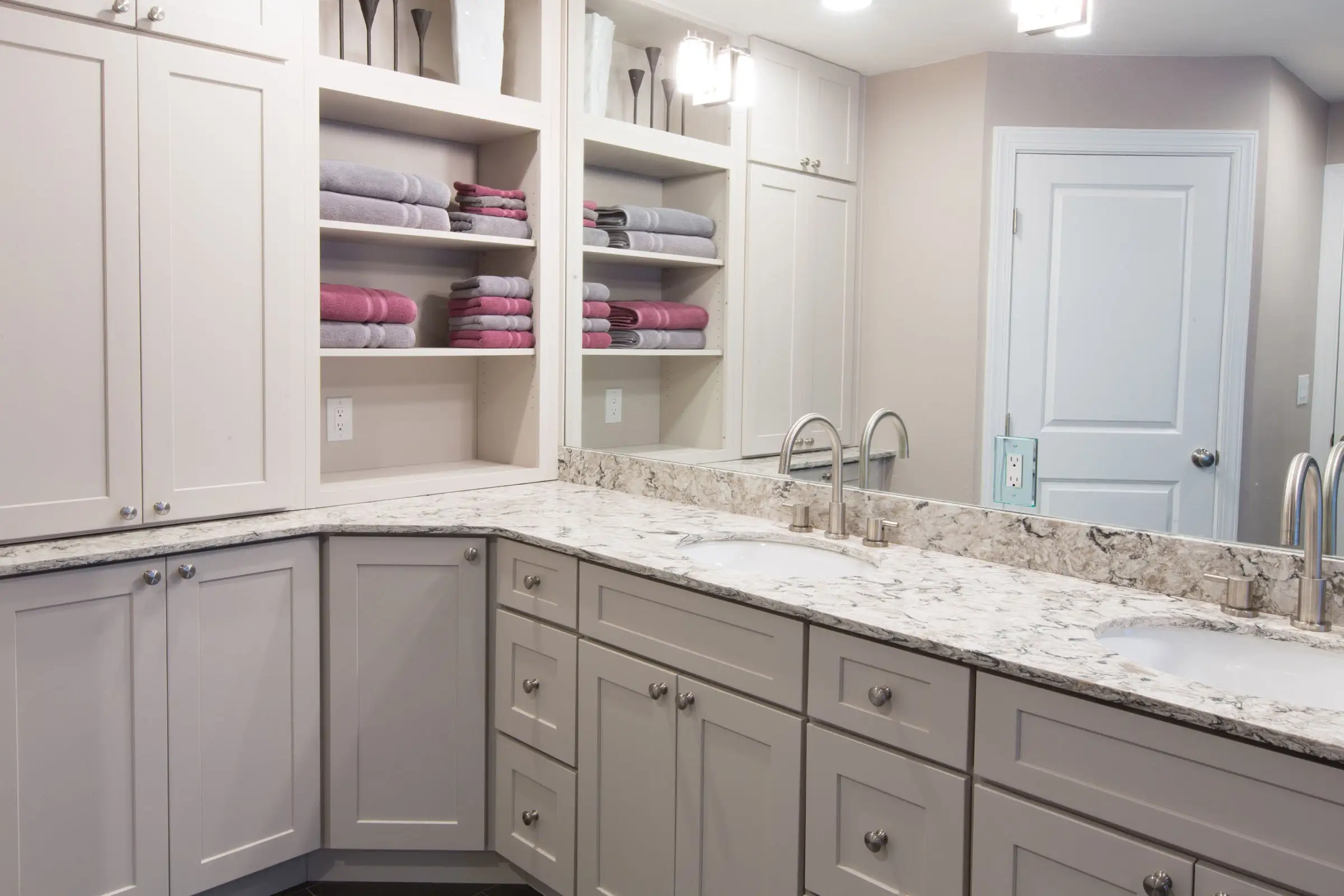 Elegant White Bathroom Remodel The image is of Elegant White Bathroom Remodel project of Cliqstudios