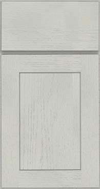 Shaker cabinet door style in white/ gray sheer painted finish Shaker cabinet door style in white/ gray sheer painted finish