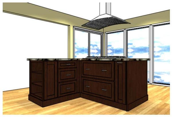 Dark Kitchen Island Close Up Dark Kitchen Island Close Up
