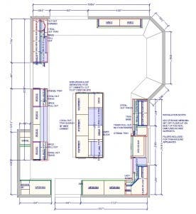 computer generated floor plan for large kitchen with island and bay window computer generated floor plan for large kitchen with island and bay window