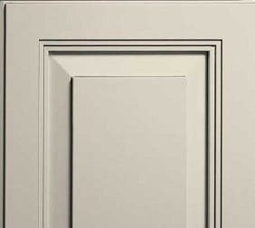 Hand-wiped bisque glaze highlights fine detailing in the door frame.