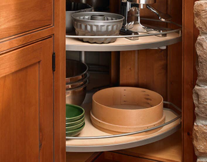 Improve corner storage with lazy susans and more.