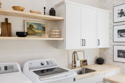 White shaker laundry room cabinets White shaker laundry room cabinets