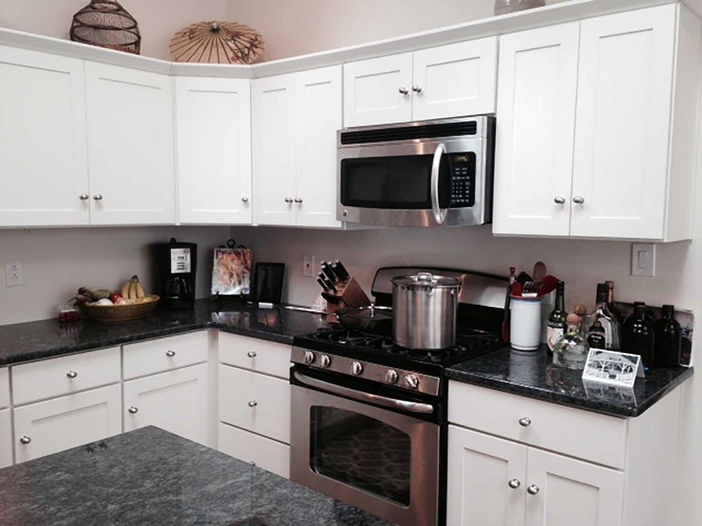 Bordentown New Jersey kitchen renovation features CliqStudios Shaker Painted White cabinets Bordentown New Jersey kitchen renovation features CliqStudios Shaker Painted White cabinets