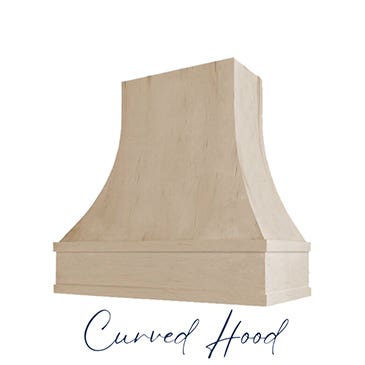 Plain Curved Wood Hood Curved Hood