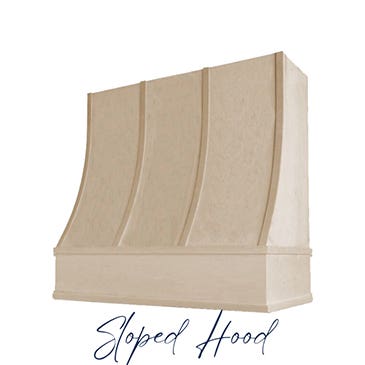 Sloped Wood Hood with Wood Strapping Sloped Hood