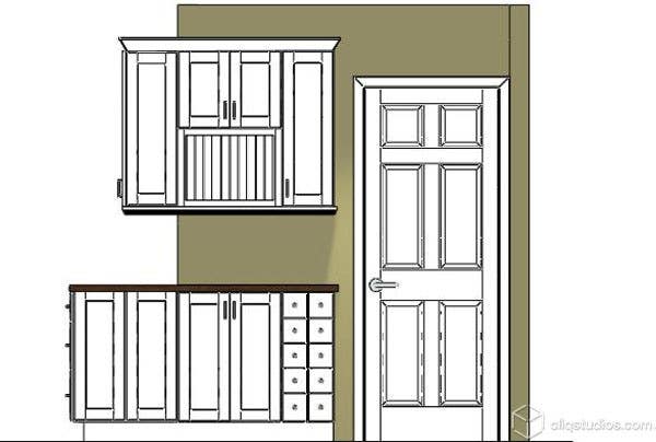 White Kitchen Cabinets Rendering White Kitchen Cabinets Rendering